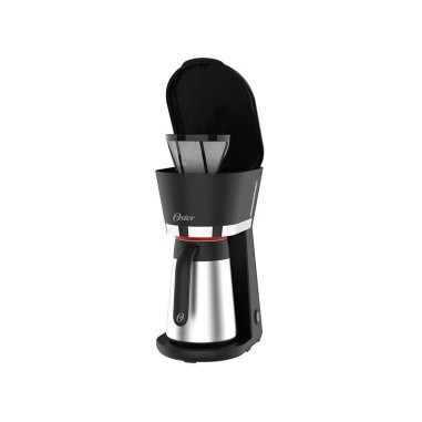 Cafetera Oster Negra de Acero Inoxidable de 0.7L y Jarra Térmica