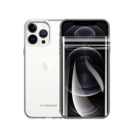 Combo Case Puregear Slim Shell iPhone 13 Pro Max Clear + Lámina Perfekut Clear