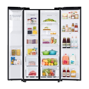 Heladera Side by Side de 585 L Family Hub Negro Jet El Family Hub™ con Wi-Fi