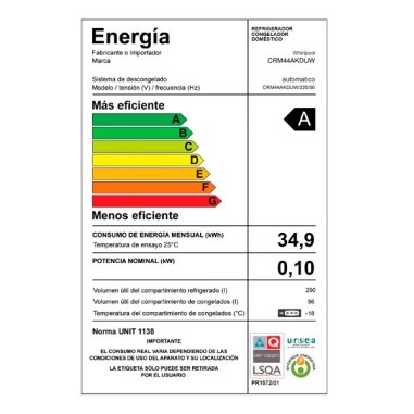 Heladera de 386L. 2P. Evox. Frio Seco. Al mejor precio en el Paraguay