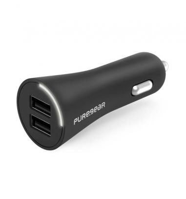Pure Gear Car Charger 24W Dual USB A BLK