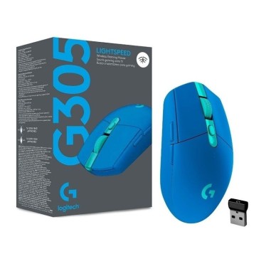 Mouse Gamer Logitech G305 RGB Wireless – Sensor HERO, 12000 DPI - Azul