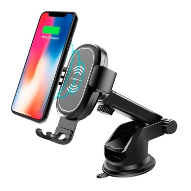 Soporte P/Auto Argon C/Cargador Inalámbrico 15W QI. Al mejor precio en el Paraguay