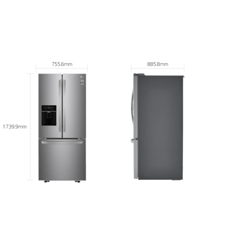 Heladera LG French Door 650L Inox