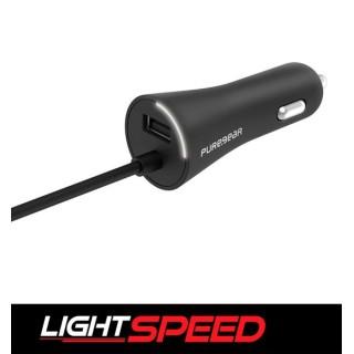 Cargador De Auto 30W Dual BLK USBA-USBC C/Cable. Al mejor precio en el Paraguay