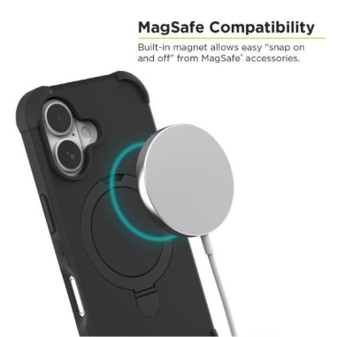Case iPhone 16 Plus KIK Dualtek Magsafe BLK. Al mejor precio en el Paraguay