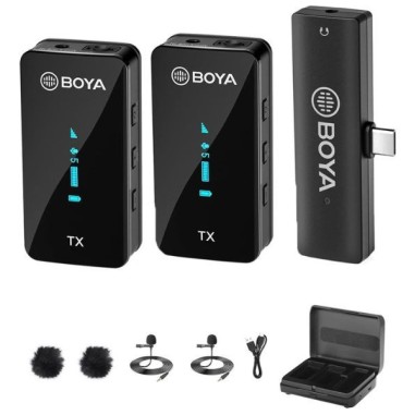 Micrófono Boya Ultra Compacto Dual Inalámbrico. Al mejor precio en el Paraguay