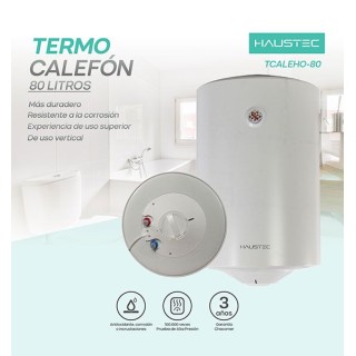 Termoncalefon Haustec Esmalte TI 80Lts Vertical al mejor precio del Paraguay.