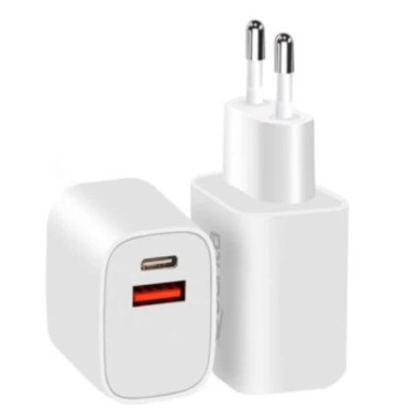 Cargador Quanta Essentials Carga Rápida USBA/USBC 20W al mejor precio del Paraguay.
