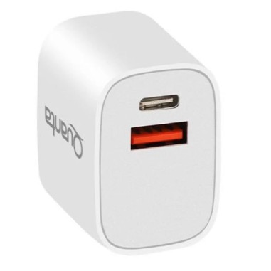 Cargador Quanta Essentials Carga Rápida USBA/USBC 20W al mejor precio del Paraguay.