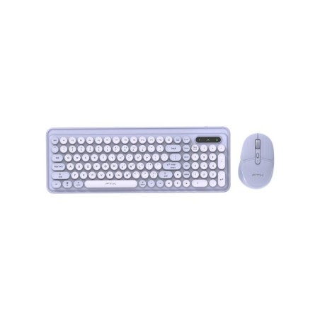 Kit FTX FTXGK02 – Teclado + Mouse Inalámbricos, Dual Mode (Bluetooth 5.0 + 2.4GHz), Español - Lila