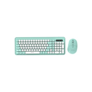 Kit FTX FTXGK02 – Teclado + Mouse Inalámbricos, Dual Mode (Bluetooth 5.0 + 2.4GHz), Español - Verde