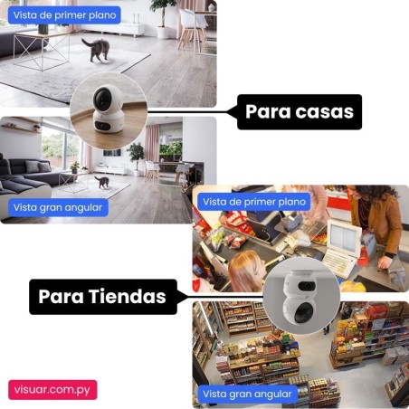 Cámara de Seguridad EZVIZ H7C Dual Cam WiFi – Interior 2K Panorámica
