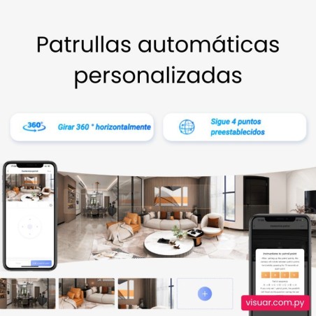 Cámara de Seguridad EZVIZ H7C Dual Cam WiFi – Interior 2K Panorámica