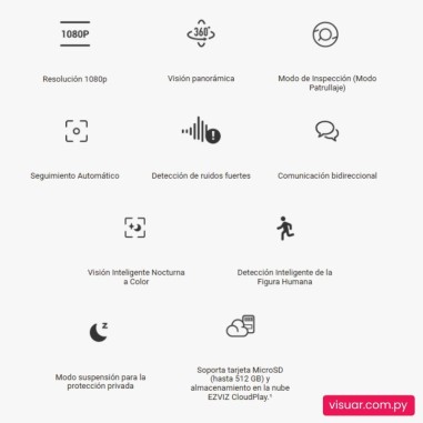 Cámara de Seguridad EZVIZ H6C WiFi Inteligente – Full HD 2MP