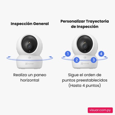 Cámara de Seguridad EZVIZ H6C 4MP WiFi para Interior 360° FHD