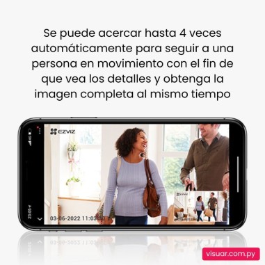 Cámara de Seguridad EZVIZ H6C 4MP WiFi para Interior 360° FHD