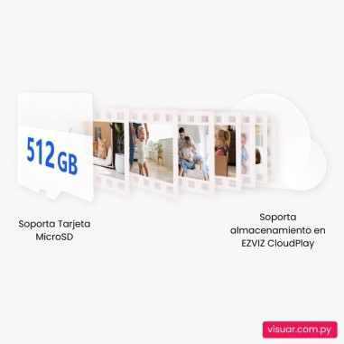 Cámara de Seguridad EZVIZ H6C 4MP WiFi para Interior 360° FHD