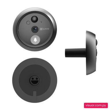 Timbre Inalámbrico Ezviz HP4 con Mirilla – Cámara 2MP, Pantalla Interior y Visión Nocturna