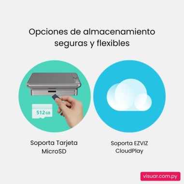 Timbre Inalámbrico Ezviz HP4 con Mirilla – Cámara 2MP, Pantalla Interior y Visión Nocturna