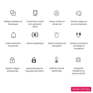 Cerradura Inteligente EZVIZ DL05 con Pasador – WiFi & Bluetooth