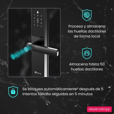 Cerradura Inteligente EZVIZ DL05 con Pasador – WiFi & Bluetooth