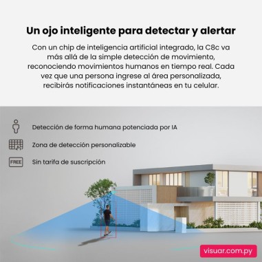 Cámara de Seguridad EZVIZ C8C Panorámica para Exterior – Full HD 2MP
