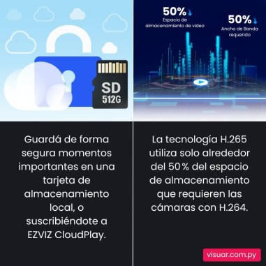 Cámara de Seguridad EZVIZ C8C Panorámica para Exterior – Full HD 2MP
