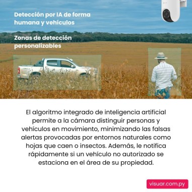 Cámara de Seguridad EZVIZ H8C 4G Exterior – 3MP – Movimiento Pan & Tilt