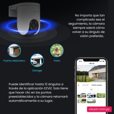 Cámara de Seguridad EZVIZ H8C 4G Exterior – 3MP – Movimiento Pan & Tilt