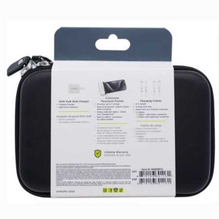 Kit Viajero 30W/USBC/Lightning/Pock 4500Mah