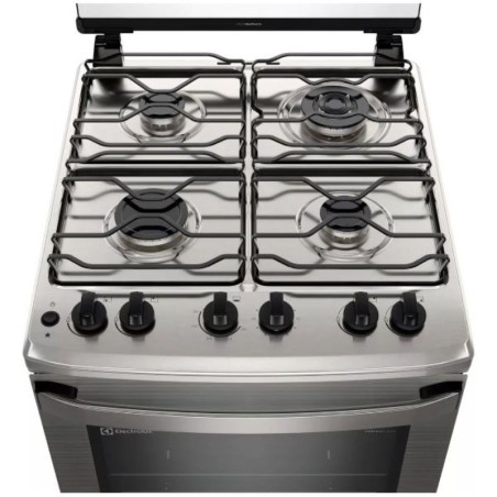 Cocina a Gas Electrolux 4 Hornallas 1 Horno 79L Gris