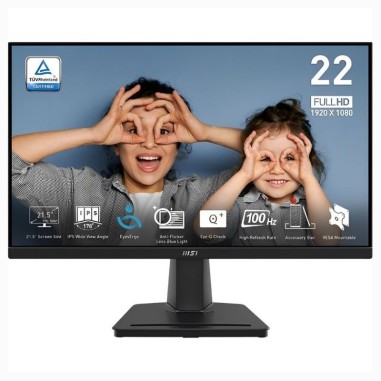 Monitor MSI 22" – MP225V – Full HD, 100Hz y Panel Antirreflejo para Trabajo o Gaming Diario