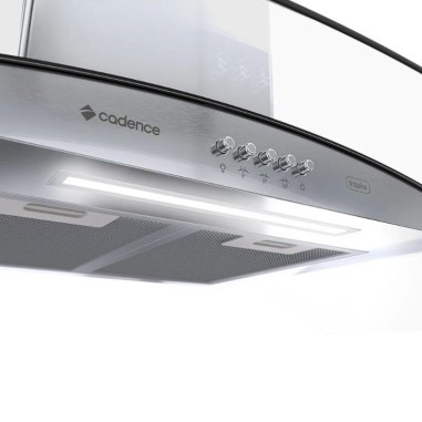 Campana Extractor y Purificador Cadence Inspire de Cristal Curvo 90CM