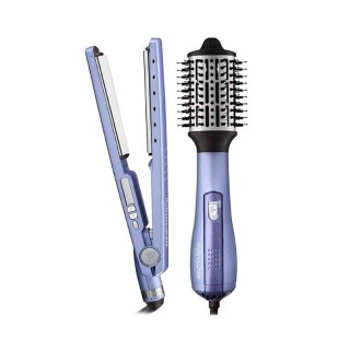 Pack Babyliss Pro Cepillo Secador + Planchita Lavanda