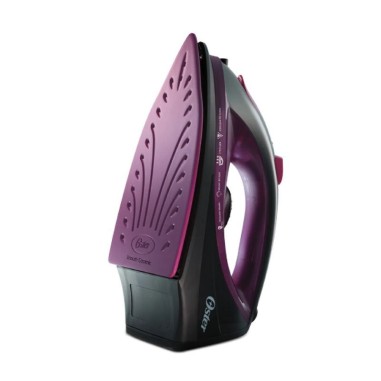 Plancha de vapor de cerámica Oster Negra y Morada. El Mejor precio del País.