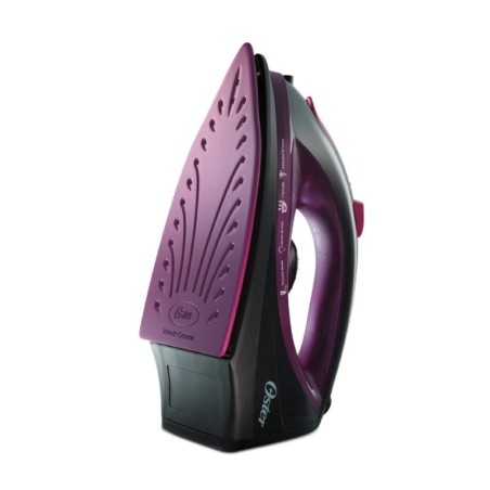 Plancha de vapor de cerámica Oster Negra y Morada. El Mejor precio del País.
