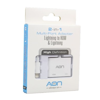 Adaptador AON Lightning a HDMI hembra y Lightning. El Mejor precio del País
