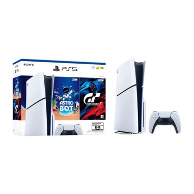 Consola Sony PlayStation 5 Slim 1TB con Lector de Disco – Bundle Astro Bot + Gran Turismo 7
