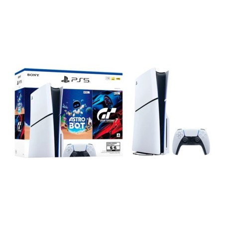 Consola Sony PlayStation 5 Slim 1TB con Lector de Disco – Bundle Astro Bot + Gran Turismo 7