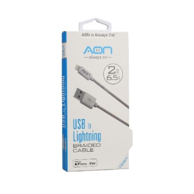 Cable AON USB a Lightning MFI 2m Blanco. El Mejor precio del País.