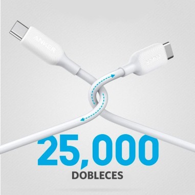 Cable Anker USB-C a USB-C 2.0 60W 1.8M Blanco