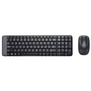 Kit Teclado + Mouse Logitech MK220 – Wireless – Negro