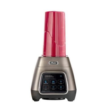 Licuadora Oster® programas automáticos con tecnología reversible, pantalla táctil y vaso BLend-N-Go
