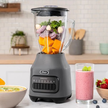 Licuadora Oster® Con Vaso De Vidrio 1.5L 6 Velocidades + Pulso