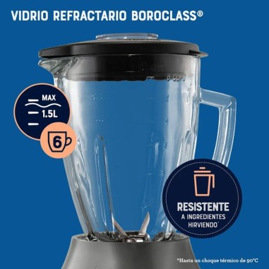 Licuadora Oster® Con Vaso De Vidrio 1.5L 6 Velocidades + Pulso