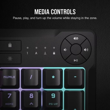 Teclado Gamer Corsair K55 Core RGB USB - Negro