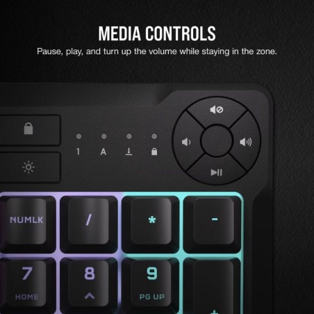 Teclado Gamer Corsair K55 Core RGB USB - Negro