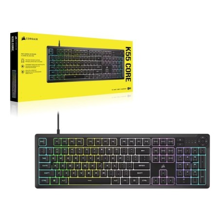 Teclado Gamer Corsair K55 Core RGB USB - Negro