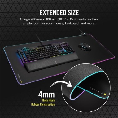 Mouse Pad Gamer Corsair MM700 XL RGB - Negro